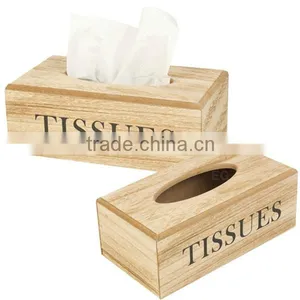 Laser Carved High Quality Customized Desktop Decoration Wooden Tissue Storage Box thumbnail-1