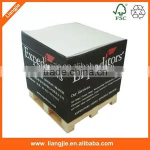 Sides Printing Note Cube With Pallet, Wooden Pallet Memo Cube thumbnail-1
