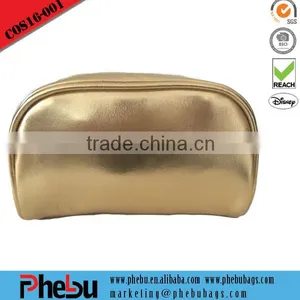 Hot Selling Gold PU Leather Make-up Bag(COS16-001) thumbnail-1