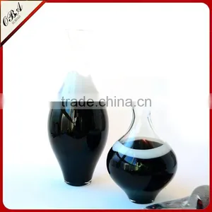 Wholesale High-grade Transparent Artificial Blown Clear Glass Vase for Wedding thumbnail-4