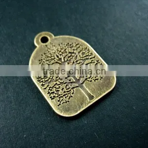 22x31mm Vintage Alloy Antiqued Bronze Tree Engraved Pendant Charm DIY Necklace Supplies 1810244 thumbnail-2