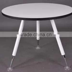 Easy Assembly Modern Design Office Round Desk Wood Steel thumbnail-4