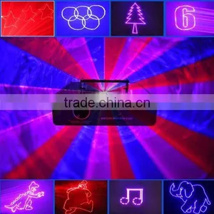 600mW Tri-color Animation Laser Projector Red Blue Pink thumbnail-1