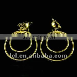 2012/fashion/hot Sale/popular/round/quality-first/double Imitation Gold Plating/latest Goleding Earrings thumbnail-1