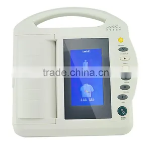 Carejoy Portable 7 Inch Display 12 Lead Resting 12 Channel Electrocardiograph ECG Machine EKG 1212C thumbnail-1