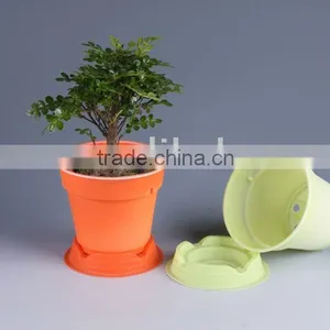 Biodegradable Cornstarch Plastic Flower Pot thumbnail-1