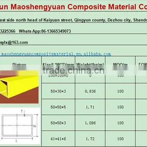 Fiberglass Pultrusion Profiles, Pultruded Frp Square Tube thumbnail-1