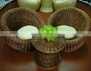 Comfortable Willow Chair and Table for Household thumbnail-1