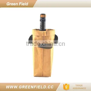 Washable Kraft Paper Wine Bottle Bag Wine Bottle Holder 2017 thumbnail-1