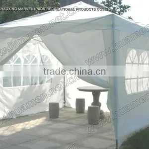 Portable Foldable White Polyester Canopy With Windows 3x3m thumbnail-1