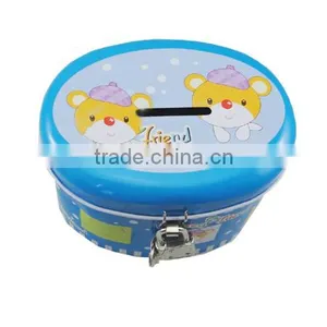 Oval Tin Money Box for Wholesale thumbnail-1