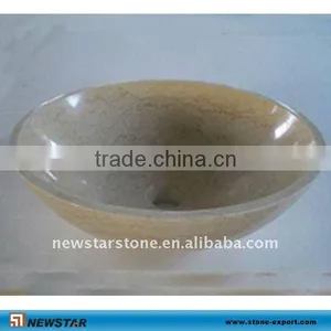 Beige Round Marble Bowl thumbnail-1