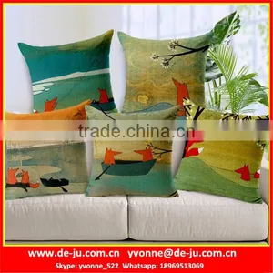 Red Couple Fox Dining Chair Cushions thumbnail-1