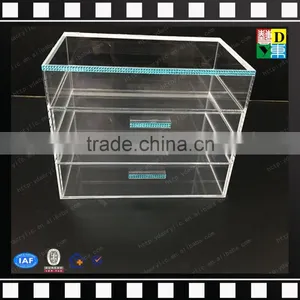 2016 Manufacturer Supply Acrylic 3 Drawer Counter Top Makeup Organizer, Acrylic 5 Tiers Drawers Cosmetic Organizer thumbnail-4