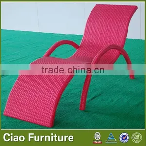 Outdoor PE Rattan+ Alu Frame Leisure Colorful Rattan Beach Chair thumbnail-3