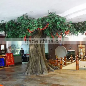 Customized Articicial Indoor Ficus Tree Green Banyan thumbnail-1