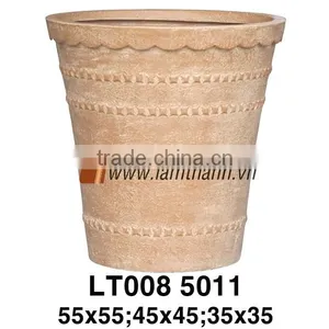 Southern Vietnam Producer Well Design Cylinder Poly Rock Vase thumbnail-1