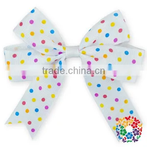 Blue Heart Pattern Grooming Bows Baby Kids Hair Ribbon Boutique Wholesale Style Hair Bows thumbnail-3