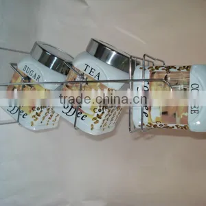 3pcs Kitchen Ceramic Canister Set thumbnail-2