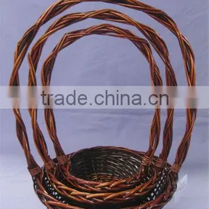 Small Willow Flower Basket Wit High Handle thumbnail-1