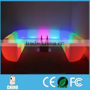 Group Long Sofa Combinated LED SOFA With Led Table Lounge Sofa thumbnail-1