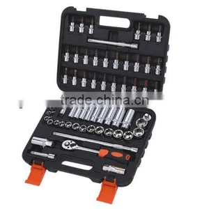 61 Pcs 3/8" Car Repair Use Socket Set, Hex Wrenches, Bit Sockets thumbnail-1