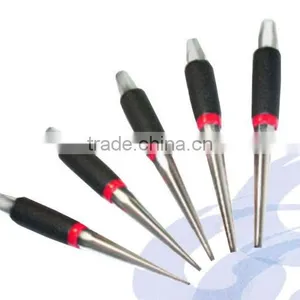 PRO Taper Sand Finished CR-Plated Metal Pin Punch and Chisel Set With Double Color PVC Handle for Stone thumbnail-1