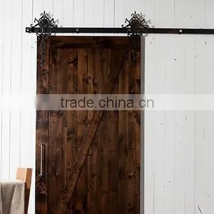 High Quality Hot Sale Barn Door Sliding Flat Steel Black Door Roller and Track With Soft Closer thumbnail-6