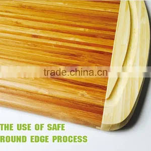 Factory Direct Sale of 100% Organic Bamboo Cutting Boards: 18 * 12.5 * 0.7 Inches Juice Slots thumbnail-3