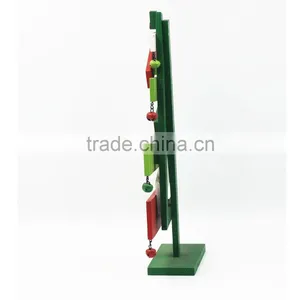 Wood Tree Peace Christmas Ornaments thumbnail-3