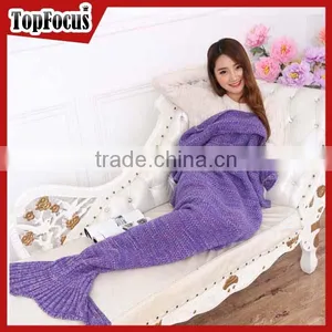 New Arrival Knitted Wearable Adults TV Mermaid Tail Blanket thumbnail-1
