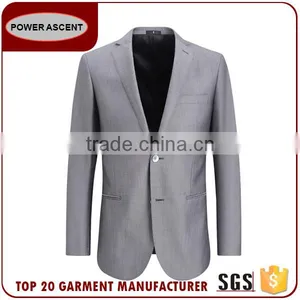 Men'S Custom Design Light Grey Suit Fabric Formal Suits thumbnail-1