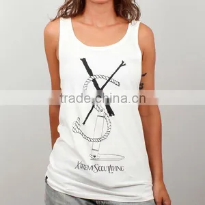 Printed White Sleeveless Top for Women thumbnail-1
