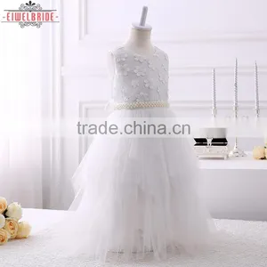 Custom 5-6 Years Girl Tulle/Net Flower Girl Dress thumbnail-6