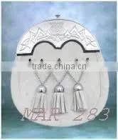 Leather Semi Dress Sporrans With Chain Tassel thumbnail-1