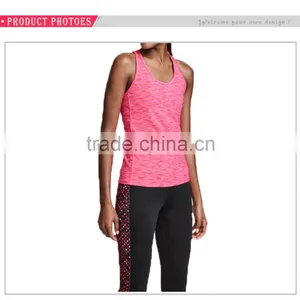 OEM Nylon Lycra Ladies Tops Images Women Fitness Workout Tank Tops thumbnail-4
