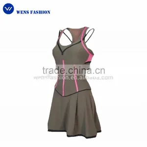 Hot Sale Custom Girls Women's Tennis Skirt Without Pockets Tennis Dress thumbnail-1