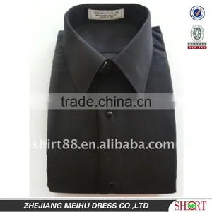 Men's Microfiber Black Tuxedo Dress Shrit thumbnail-1