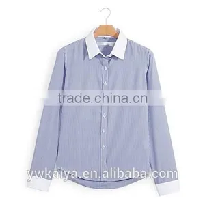 2015 Classic Straight Stripe Women Long Sleeve Women Blouse College Pattern OEM thumbnail-1