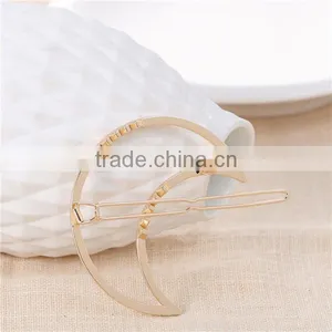 Zinc Based Alloy Hair Clips Findings Moon Gold Plated 62mm x 54mm thumbnail-2