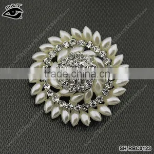Rhinestone Brooches for Clothing Flower Brooch for Wedding Invitation thumbnail-1