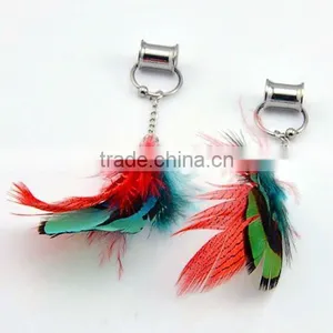 Colorful Feather Pendant Earring thumbnail-1
