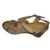 Comfortable PU Material Beige Ladies Wedge Sandals With 8.5cm Heels thumbnail-1