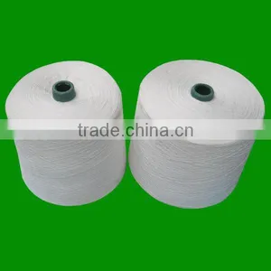 100% Raw White Spun Polyester Sewing 20s/2 Yarn for Sewing thumbnail-1