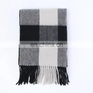 2017 New Big Plaid Cashmere Scarf Wholesale thumbnail-4
