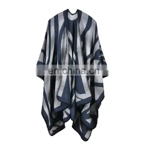 Women's Camouflage Cashmere Lengthened Thickening Cape Cloak thumbnail-5