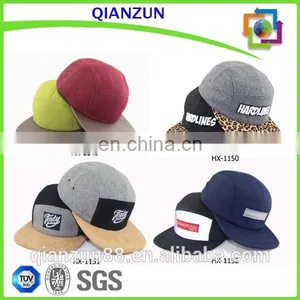 Custom Leather Patch Label 5 Panel/ 5-panel Camper Hat thumbnail-5