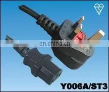Uk Power Cord With Fused Molded Top Plug With Cable,power Cord bs Approvals Approved Fused Plugs uk Molded thumbnail-1