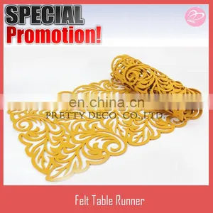 2016 New Style Yellow Color and Flower Style Felt Table Runner thumbnail-1