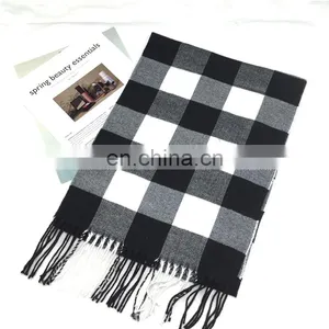 Black & White Checker New Design Men Scarf thumbnail-5